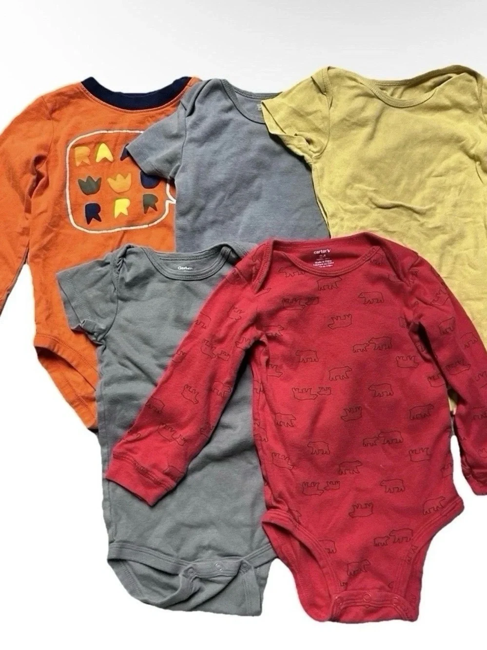 Toddler Boy Bodysuits Short Sleeve Long Sleeve Size 18-24 Months